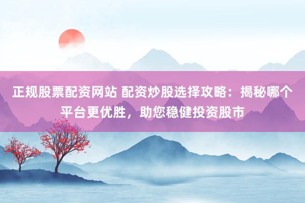 正规股票配资网站 配资炒股选择攻略：揭秘哪个平台更优胜，助您稳健投资股市