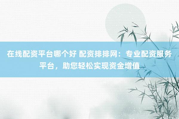 在线配资平台哪个好 配资排排网：专业配资服务平台，助您轻松实现资金增值