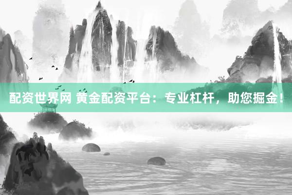 配资世界网 黄金配资平台：专业杠杆，助您掘金！